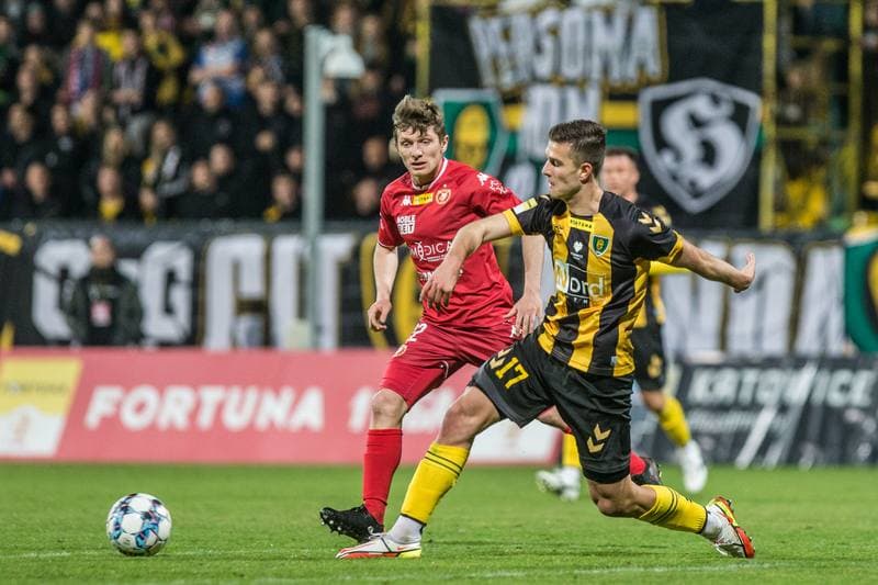 Football. Fortuna I Liga. GKS Katowice - Widzew Lodz. 06.04.2022
