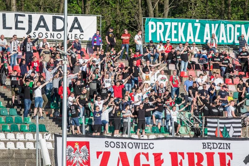 Football. Fortuna I Liga. Zaglebie Sosnowiec - Sandecja Nowy Sacz. 08.05.2022