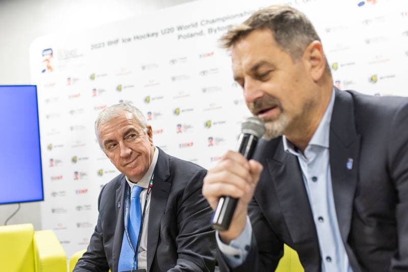 Ice Hockey. U20 World Championship Division 1B. Press Conference. 12.12.2022