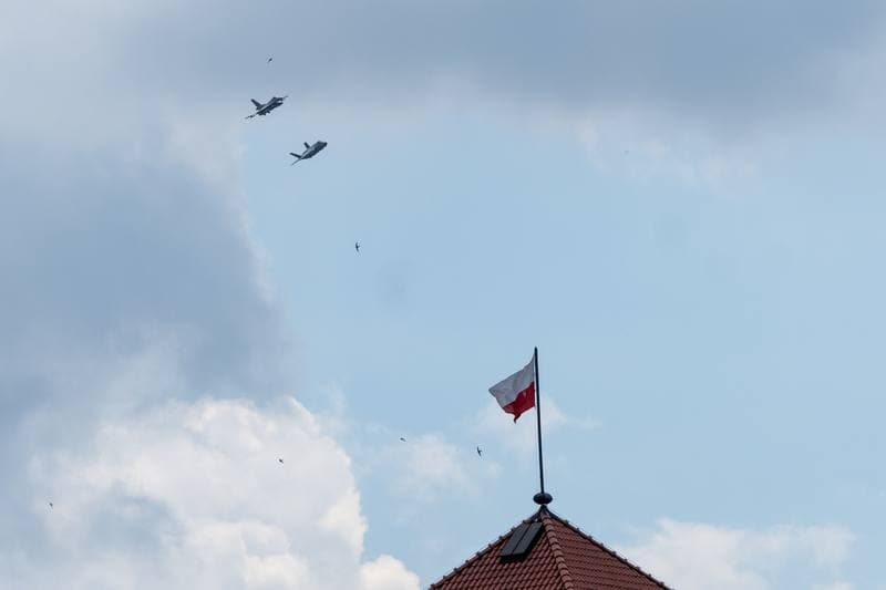 Ceremonial Flyover of F35 Fighter. Krakow. 12.06.2026