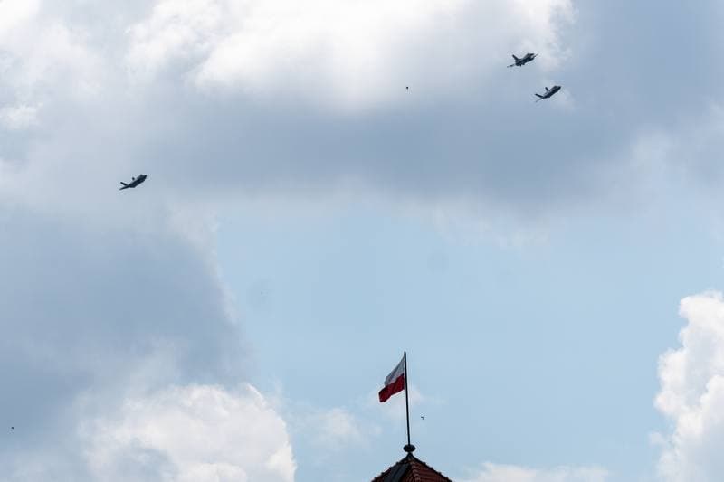 Ceremonial Flyover of F35 Fighter. Krakow. 12.06.2026