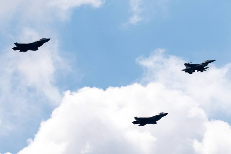 Ceremonial Flyover of F35 Fighter. Krakow. 12.06.2026
