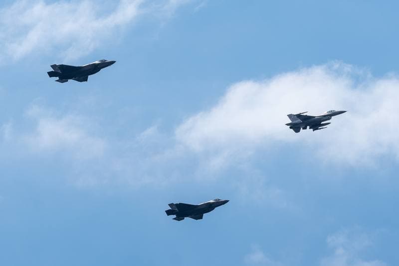 Ceremonial Flyover of F35 Fighter. Krakow. 12.06.2026