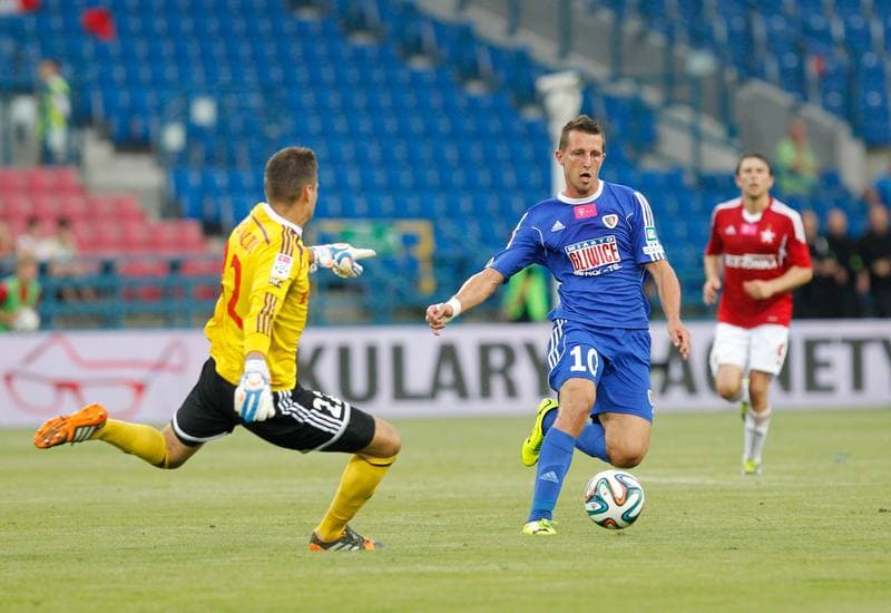 Football. T-Mobile Ekstraklasa. Wisla Krakow - Piast Gliwice. 28.07.2014