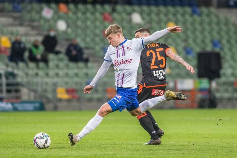 Football. PKO BP Ekstraklasa. Podbeskidzie Bielsko-Biala - Lech Poznan. 23.04.2021
