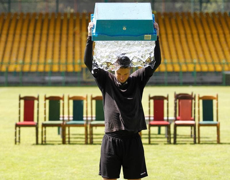 Football. GKS Katowice. Ice Bucket Challenge. 29.08.2014