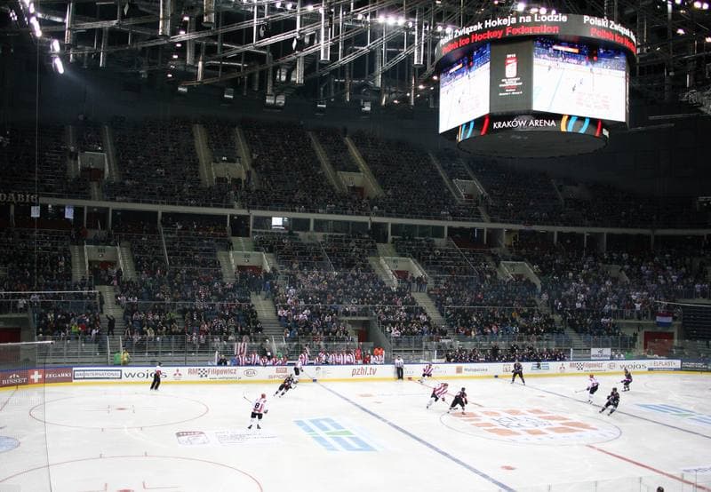Ice Hockey. Comarch Cracovia Krakow. Ciarko KH Sanok. 27.12.2014