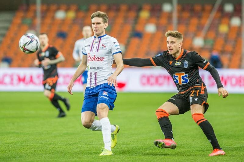 Football. PKO BP Ekstraklasa. Podbeskidzie Bielsko-Biala - Lech Poznan. 23.04.2021