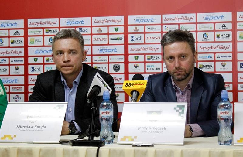 Football. GKS Katowice. Press Conference. 21.04.2016