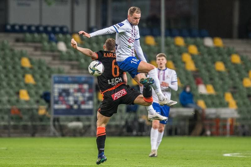 Football. PKO BP Ekstraklasa. Podbeskidzie Bielsko-Biala - Lech Poznan. 23.04.2021