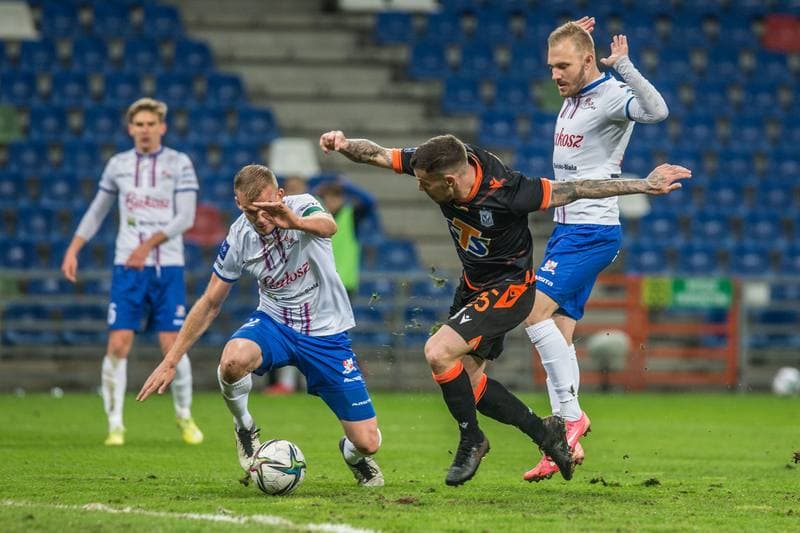 Football. PKO BP Ekstraklasa. Podbeskidzie Bielsko-Biala - Lech Poznan. 23.04.2021