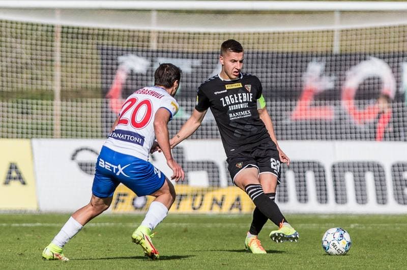 Football. Fortuna I Liga. Zaglebie Sosnowiec - Podbeskidzie Bielsko-Biala. 24.10.2021