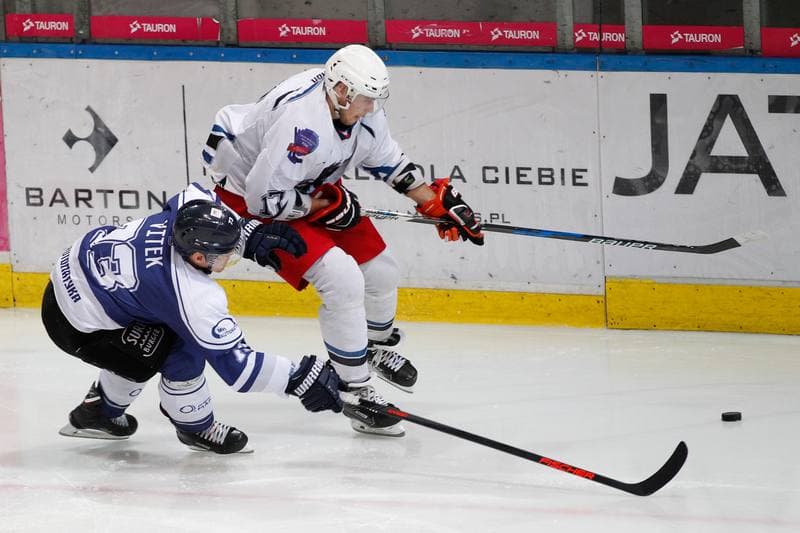 Ice Hockey. Polska Hokej Liga. SMS PZHL Katowice - MH Automatyka Gdansk. 23.10.2017