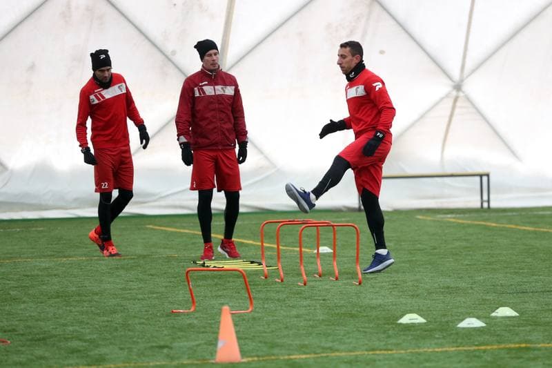 Football. Zaglebie Sosnowiec. Training. 08.01.2019