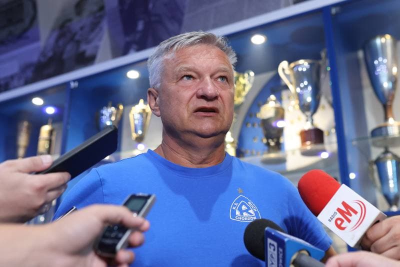 Football. Ruch Chorzow. Press Conference. 21.09.2023