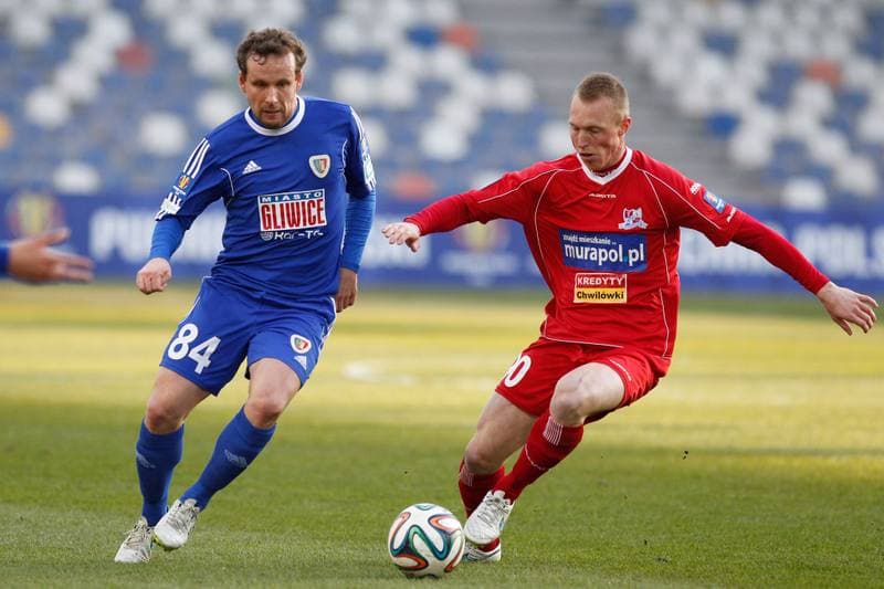 Football. T-Mobile Ekstraklasa. Podbeskidzie Bielsko Biala - Piast Gliwice. 03.11.2014