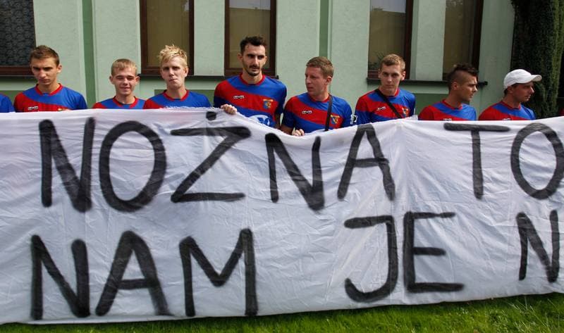Football. Odra Wodzislaw. Press Conference. 15.09.2014