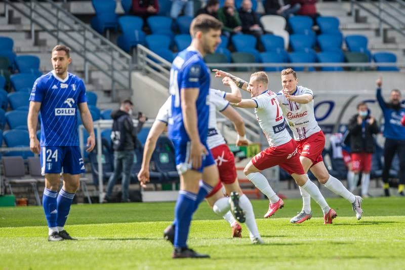 Football. PKO BP Ekstraklasa. Podbeskidzie Bielsko-Biala - Wisla Plock. 08.05.2021