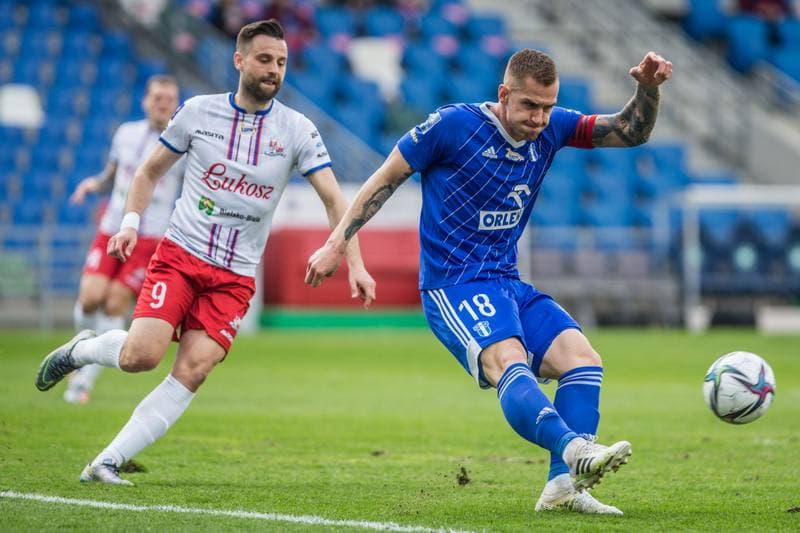 Football. PKO BP Ekstraklasa. Podbeskidzie Bielsko-Biala - Wisla Plock. 08.05.2021