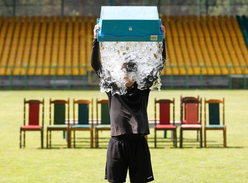 Football. GKS Katowice. Ice Bucket Challenge. 29.08.2014