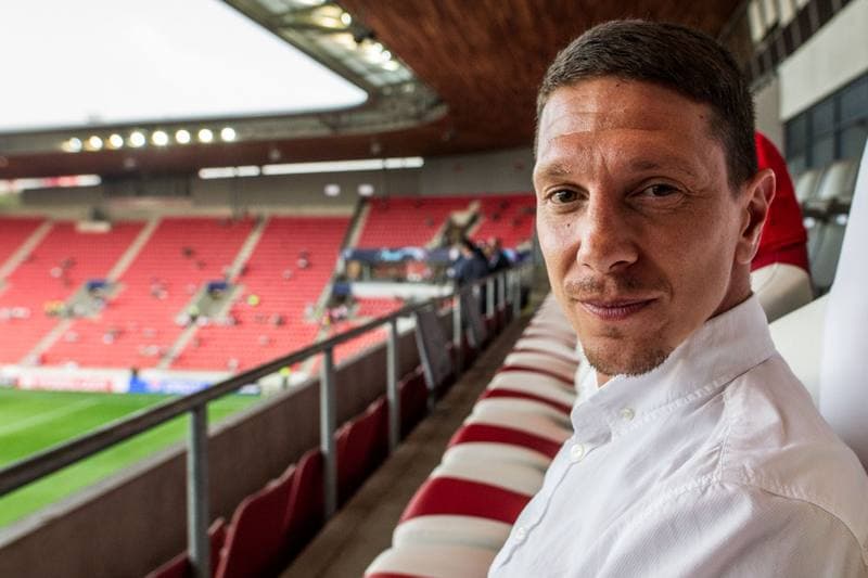 Football. Slavia Prague. Press Conference. 28.08.2019