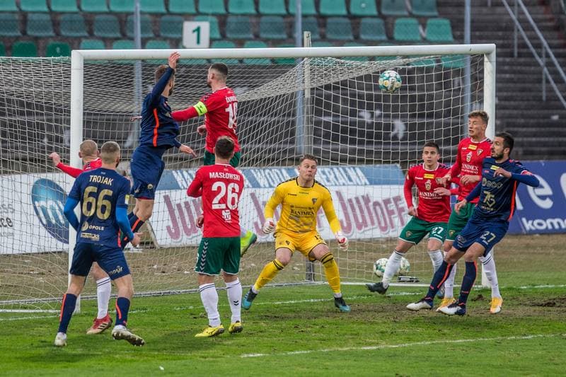 Football. Fortuna I Liga. Zaglebie Sosnowiec - Odra Opole. 13.03.2021