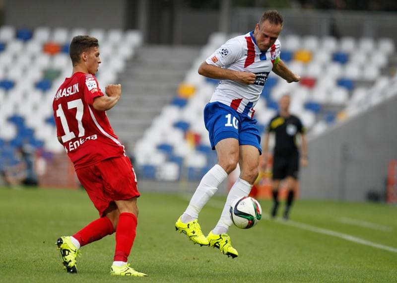 Football. PKO BP Ekstraklasa. Podbeskidzie Bielsko Biala - Lechia Gdansk. 28.08.2015