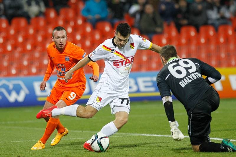 Football. PKO BP Ekstraklasa. Termalica Bruk-Bet Nieciecza - Jagiellonia Bialystok. 16.12.2015