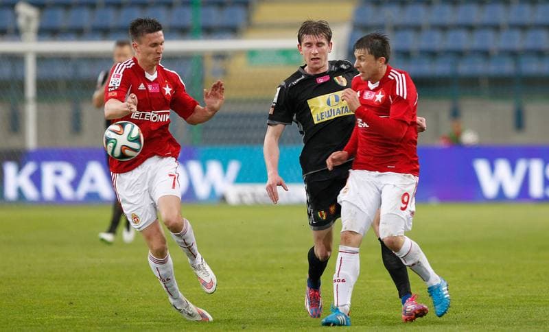 Football. T-Mobile Ekstraklasa. Wisla Krakow - Korona Kielce. 26.04.2015