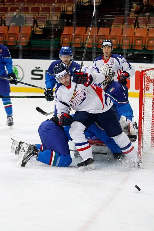 Ice Hockey. World Championship Division 1A. Italy - Korea. 29.04.2016