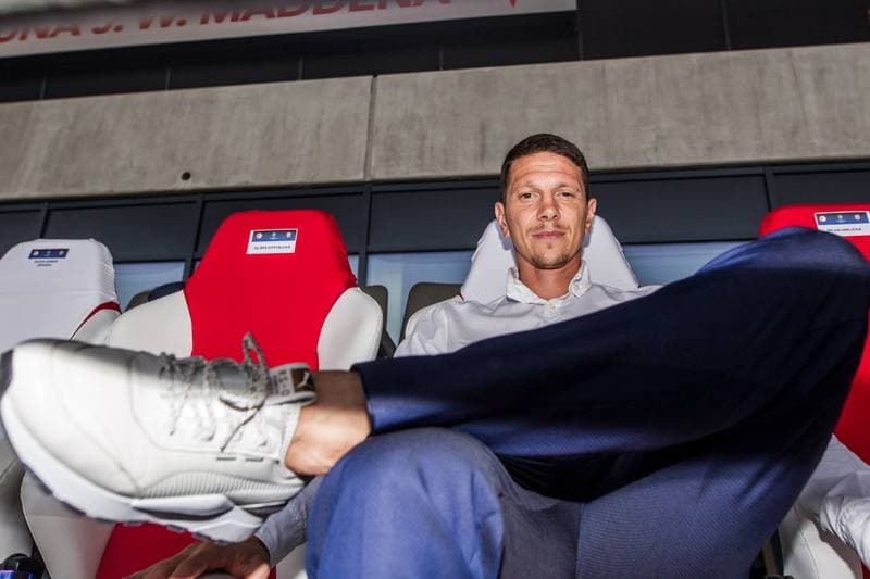 Football. Slavia Prague. Press Conference. 28.08.2019