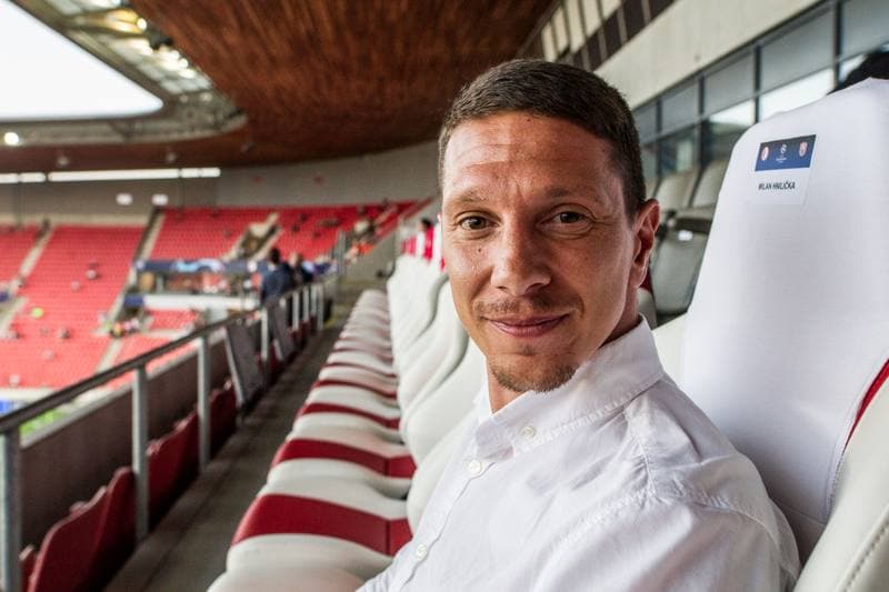 Football. Slavia Prague. Press Conference. 28.08.2019