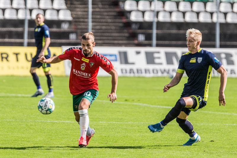 Football. Fortuna I Liga. Zaglebie Sosnowiec - Sandecja Nowy Sacz. 03.10.2020