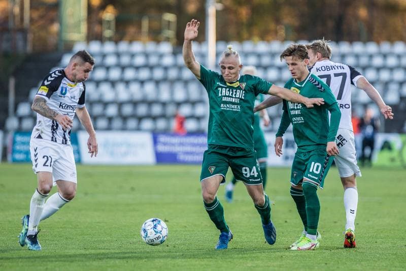 Football. Fortuna I Liga. Sandecja Nowy Sacz - Zaglebie Sosnowiec. 31.10.2021