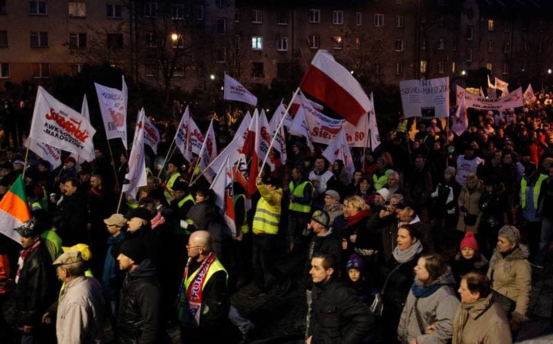 Manifestacja i Zadymia w Obronie Kopaln. Zabrze. 17.01.2015