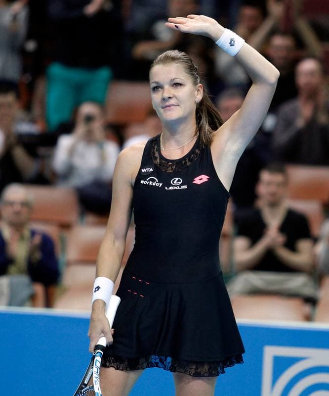 Tennis. Katowice Open 2015. Agnieszka Radwanska - An Sophie Mestach. 09.04.2015