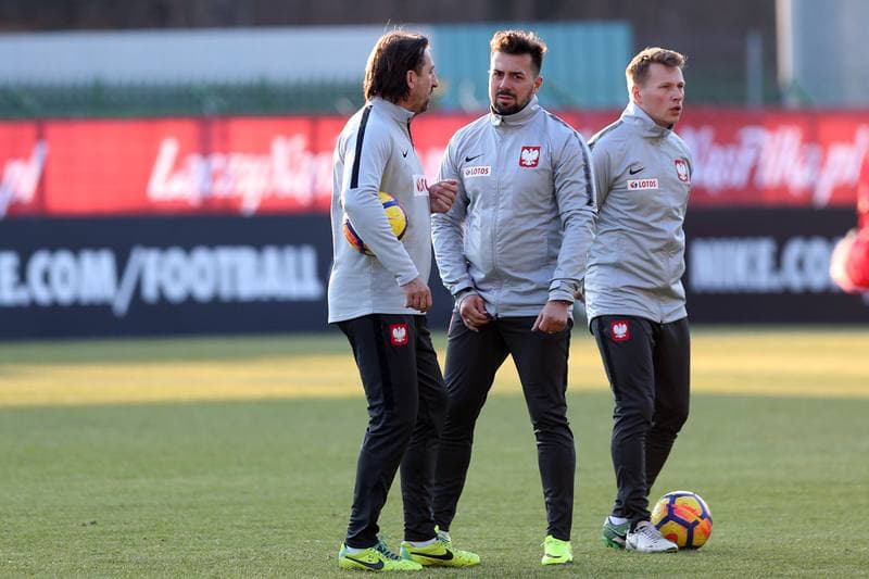 Football. Poland national team. Training. 25.03.2018