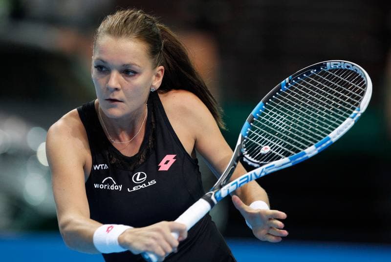 Tennis. Katowice Open 2015. Agnieszka Radwanska - An Sophie Mestach. 09.04.2015