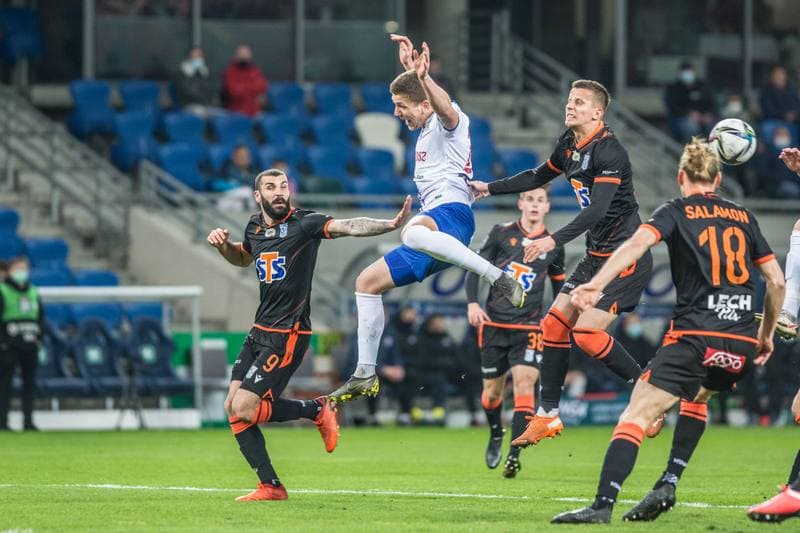 Football. PKO BP Ekstraklasa. Podbeskidzie Bielsko-Biala - Lech Poznan. 23.04.2021