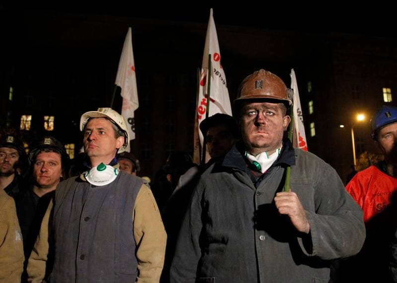 Coal Mining. Protest. Katowice. 15.01.2015