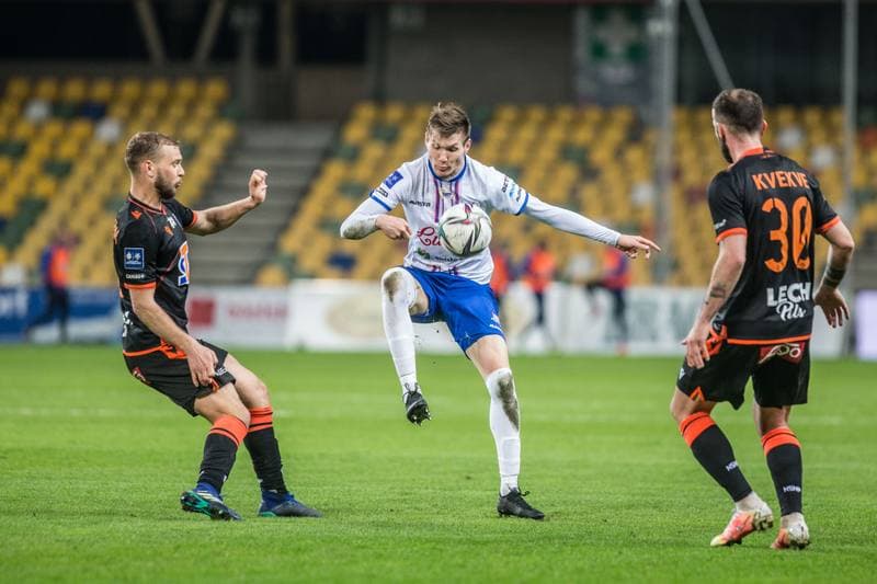 Football. PKO BP Ekstraklasa. Podbeskidzie Bielsko-Biala - Lech Poznan. 23.04.2021