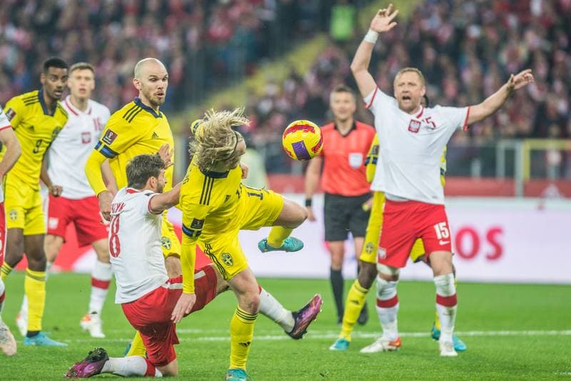 Football. FIFA World Cup Qualifiers. Poland - Sweden. 29.03.2022
