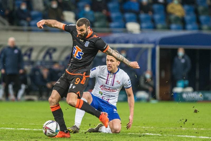 Football. PKO BP Ekstraklasa. Podbeskidzie Bielsko-Biala - Lech Poznan. 23.04.2021