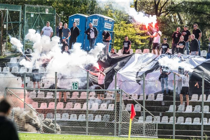 Football. Fortuna I Liga. Zaglebie Sosnowiec - Sandecja Nowy Sacz. 03.10.2020
