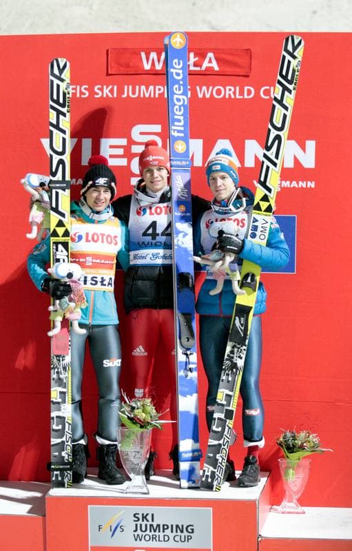 Ski Jumping. FIS World Cup. Podium. 16.01.2014
