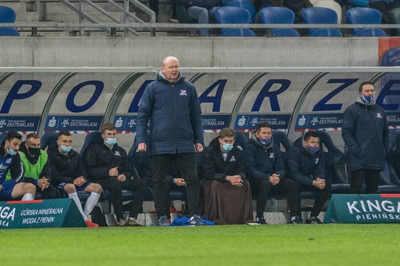Football. PKO BP Ekstraklasa. Podbeskidzie Bielsko-Biala - Lech Poznan. 23.04.2021