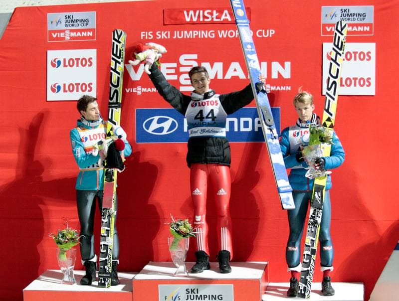 Ski Jumping. FIS World Cup. Podium. 16.01.2014