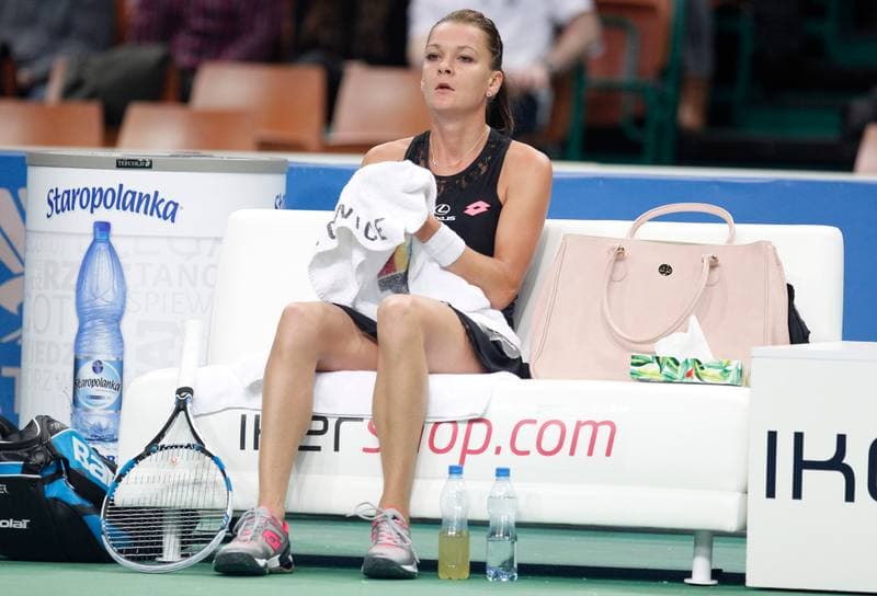 Tennis. Katowice Open 2015. Agnieszka Radwanska - An Sophie Mestach. 09.04.2015