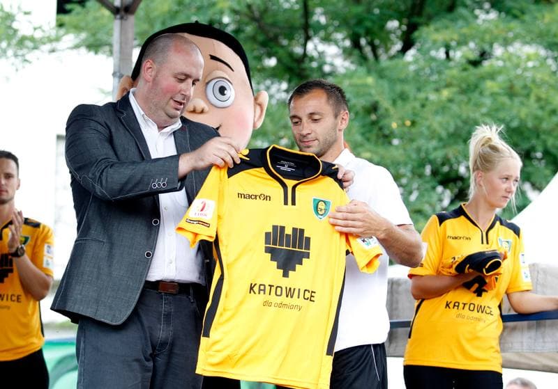 Football. GKS Katowice. Press Conference. 26.07.2014