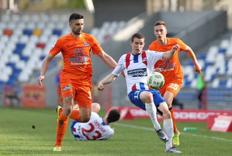 Football. Ekstraklasa. Podbeskidzie Bielsko-Biala - Termalica Bruk-Bet Nieciecza. 17.04.2016